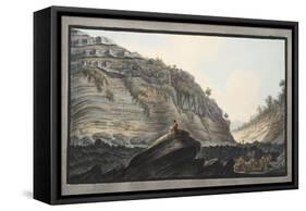 Interior View of One of the Deepest Hollow Ways Cut by the Torrents of the Rain Water on the Flanks-Pietro Fabris-Framed Stretched Canvas