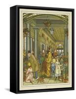 Interior View of People Among the Flowers on Sale in Covent Garden-Thomas Crane-Framed Stretched Canvas