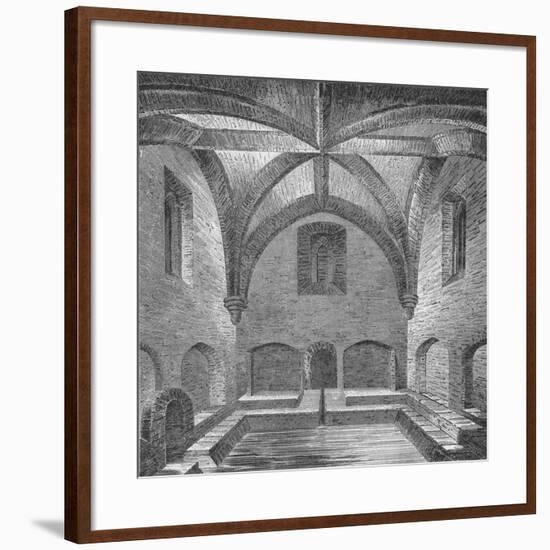 Interior view of Queen Elizabeth's Bath, London, 1834 (1904)-James Basire III-Framed Giclee Print