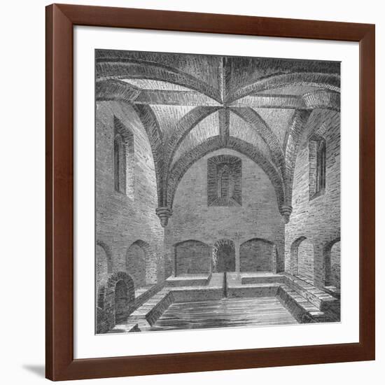 Interior view of Queen Elizabeth's Bath, London, 1834 (1904)-James Basire III-Framed Giclee Print