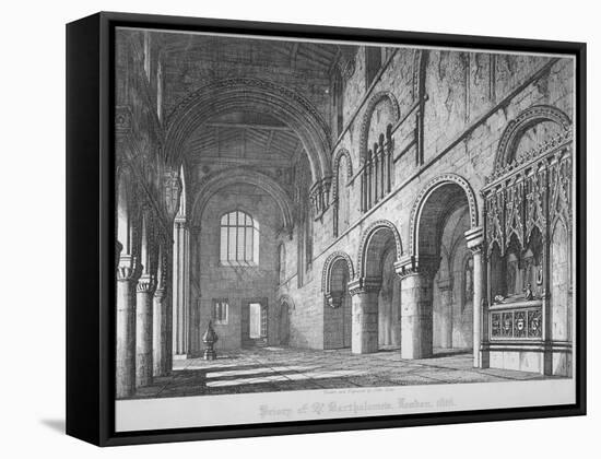 Interior View of St Bartholomew's Priory, Smithfield, City of London, 1818-John Coney-Framed Stretched Canvas