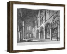 Interior View of St Bartholomew's Priory, Smithfield, City of London, 1818-John Coney-Framed Giclee Print