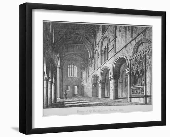 Interior View of St Bartholomew's Priory, Smithfield, City of London, 1818-John Coney-Framed Giclee Print