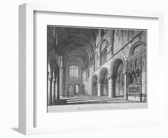 Interior View of St Bartholomew's Priory, Smithfield, City of London, 1818-John Coney-Framed Giclee Print