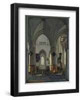 Interior View of St. Bavo Church, Harlem-Gerrit Adriaensz Berckheyde-Framed Giclee Print