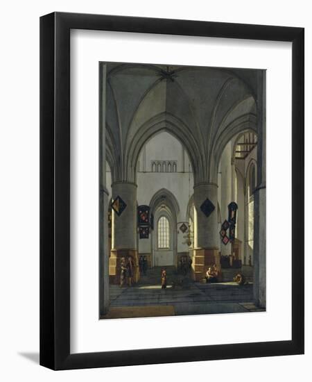 Interior View of St. Bavo Church, Harlem-Gerrit Adriaensz Berckheyde-Framed Giclee Print