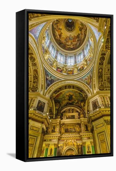 Interior View of St. Isaac's Cathedral, St. Petersburg, Russia, Europe-Michael-Framed Stretched Canvas