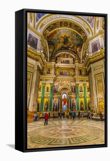 Interior View of St. Isaac's Cathedral, St. Petersburg, Russia, Europe-Michael-Framed Stretched Canvas