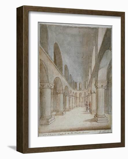 Interior View of St John's Chapel, Tower of London, C1810-Frederick Nash-Framed Giclee Print