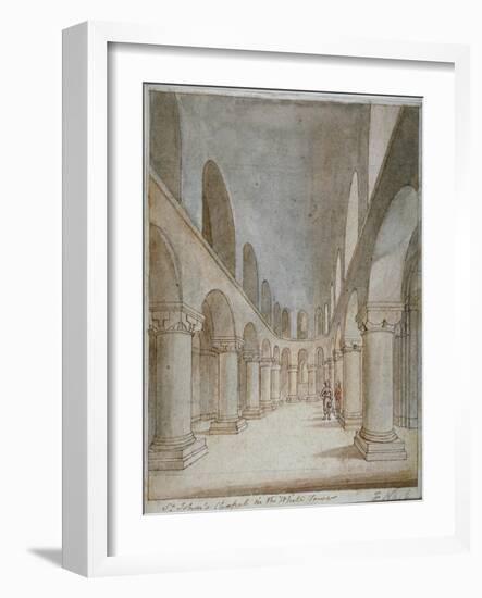 Interior View of St John's Chapel, Tower of London, C1810-Frederick Nash-Framed Giclee Print