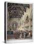 Interior View of St Leonard's Church, Bromley-By-Bow, London, C1860-George Hawkins-Stretched Canvas