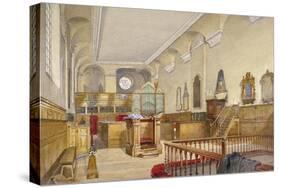 Interior view of St Michael's Church, Wood Street, City of London, 1888-John Crowther-Stretched Canvas