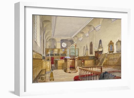 Interior view of St Michael's Church, Wood Street, City of London, 1888-John Crowther-Framed Giclee Print