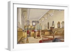Interior view of St Michael's Church, Wood Street, City of London, 1888-John Crowther-Framed Giclee Print