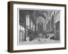 Interior View of St Paul's Cathedral, City of London, C1720-Johannes Kip-Framed Giclee Print