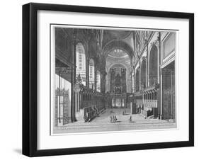 Interior View of St Paul's Cathedral, City of London, C1720-Johannes Kip-Framed Giclee Print