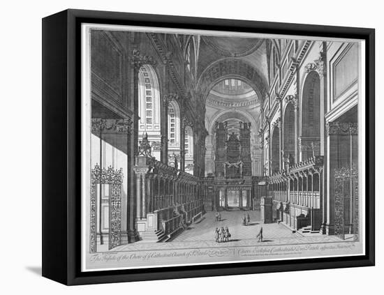 Interior View of St Paul's Cathedral, City of London, C1720-Johannes Kip-Framed Stretched Canvas
