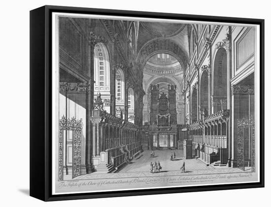 Interior View of St Paul's Cathedral, City of London, C1720-Johannes Kip-Framed Stretched Canvas