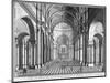 Interior View of St Paul's Cathedral, Looking East Along the Nave, City of London, 1720-null-Mounted Giclee Print