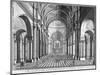 Interior View of St Paul's Cathedral, Looking East Along the Nave, City of London, 1720-null-Mounted Giclee Print