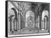 Interior View of St Paul's Cathedral, Looking East Along the Nave, City of London, 1720-null-Framed Stretched Canvas