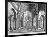 Interior View of St Paul's Cathedral, Looking East Along the Nave, City of London, 1720-null-Framed Giclee Print