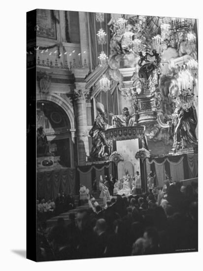 Interior View of St. Peter's Church During Mother Cabrini's Canonization-John Phillips-Stretched Canvas