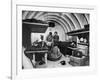 Interior View of Steel Underground Radiation Fallout Shelter Where Couple Relaxes with 3 Children-Walter Sanders-Framed Photographic Print