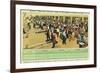 Interior View of Sunset Bowling Center - Hollywood, CA-Lantern Press-Framed Art Print