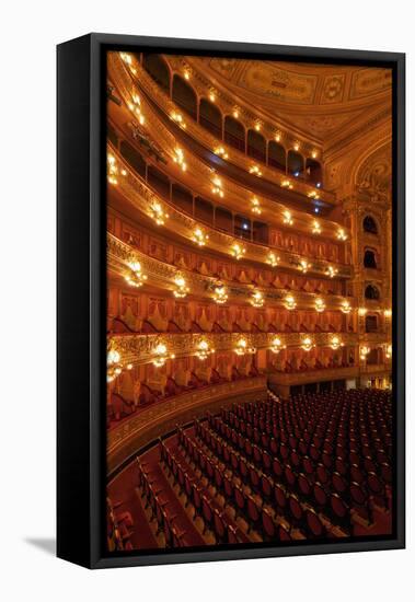 Interior view of Teatro Colon and its Concert Hall, Buenos Aires, Buenos Aires Province, Argentina,-Karol Kozlowski-Framed Stretched Canvas