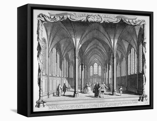 Interior View of Temple Church, City of London, 1750-John Boydell-Framed Stretched Canvas