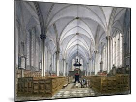 Interior View of Temple Church, London, 1811-George Shepherd-Mounted Giclee Print