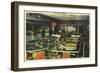 Interior View of the 21 Club Casino, Hotel Last Frontier - Las Vegas, NV-Lantern Press-Framed Art Print