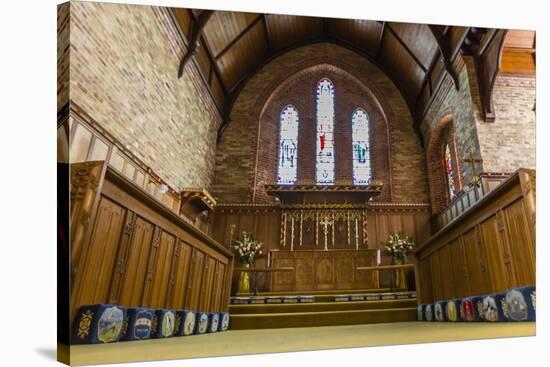 Interior View of the Anglican Church in Stanley-Michael Nolan-Stretched Canvas