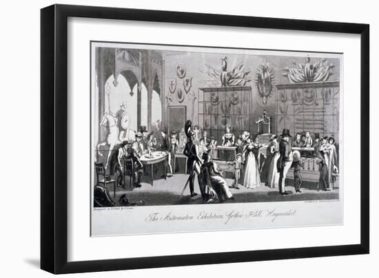 Interior View of the Automaton Exhibition in the Gothic Hall, Haymarket, London, 1826-Theodore Lane-Framed Giclee Print