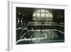 Interior View of the Bathing Pavilion - Santa Cruz, CA-Lantern Press-Framed Art Print