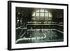 Interior View of the Bathing Pavilion - Santa Cruz, CA-Lantern Press-Framed Art Print