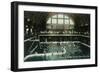 Interior View of the Bathing Pavilion - Santa Cruz, CA-Lantern Press-Framed Art Print
