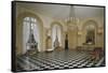 Interior View of the Castle of Malmaison: Billiard-null-Framed Stretched Canvas