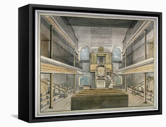 Interior View of the Chapel, Horsemonger Lane Prison, Union Road, Southwark, London, 1826-G Yates-Framed Stretched Canvas