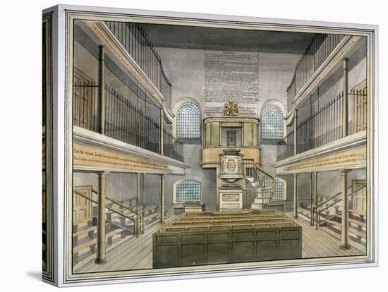 Interior View of the Chapel, Horsemonger Lane Prison, Union Road, Southwark, London, 1826-G Yates-Stretched Canvas