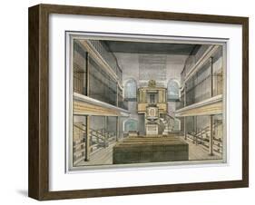 Interior View of the Chapel, Horsemonger Lane Prison, Union Road, Southwark, London, 1826-G Yates-Framed Giclee Print