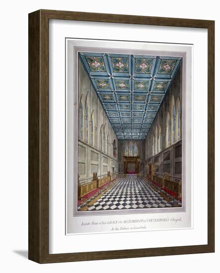 Interior View of the Chapel in Lambeth Palace, London, C1810-null-Framed Giclee Print