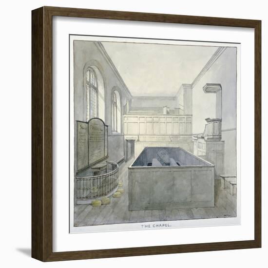 Interior View of the Chapel in Newgate Prison, Old Bailey, City of London, 1840-Frederick Nash-Framed Giclee Print