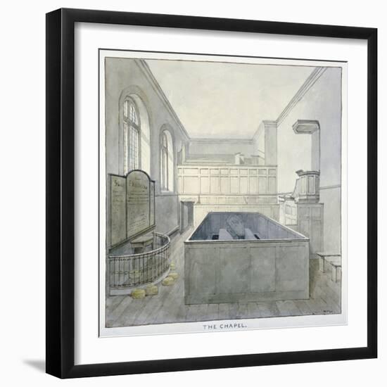 Interior View of the Chapel in Newgate Prison, Old Bailey, City of London, 1840-Frederick Nash-Framed Giclee Print