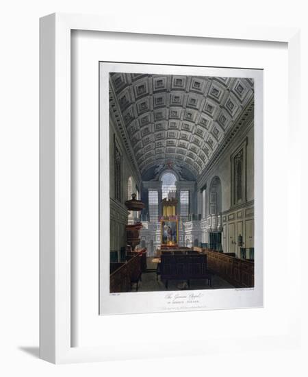 Interior View of the Chapel Royal in St James's Palace, Westminster, London, 1816-Daniel Havell-Framed Giclee Print