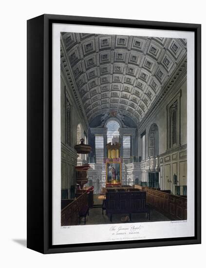 Interior View of the Chapel Royal in St James's Palace, Westminster, London, 1816-Daniel Havell-Framed Stretched Canvas