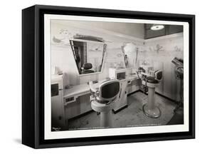 Interior View of the Children's Haircutting Room at Charles of the Ritz Beauty Salon at B. Altman…-Byron Company-Framed Stretched Canvas
