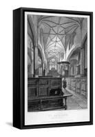 Interior View of the Church of St Alban, Wood Street, City of London, 1838-J Lemon-Framed Stretched Canvas