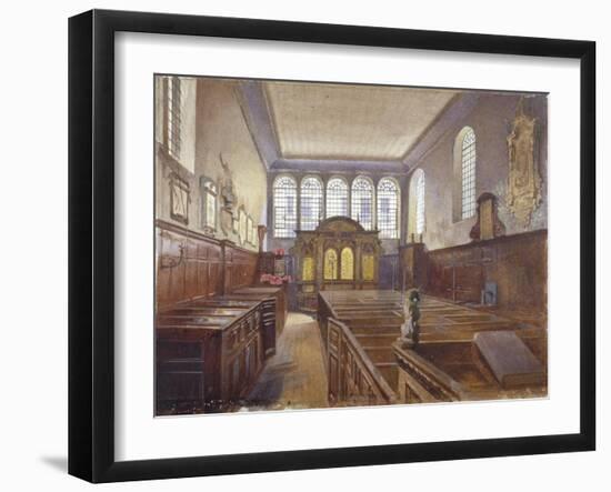 Interior view of the Church of St Matthew, Friday Street, City of London, 1881-John Crowther-Framed Giclee Print